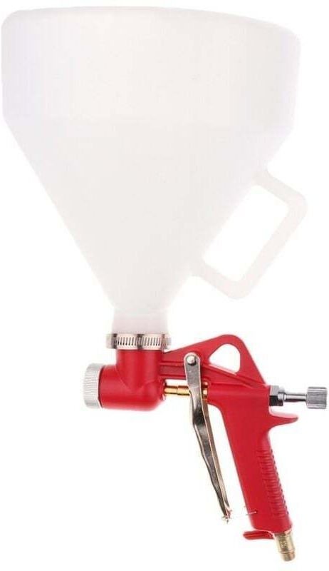 Spritzpistole mit 6-Liter-Behälter, 3 Düsen, pneumatische Farbspritzpistole zum Verputzen