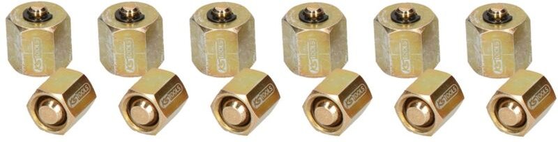 Verschlussmuttern-Satz für Injektoren / Dieselmotoren, 12-tlg