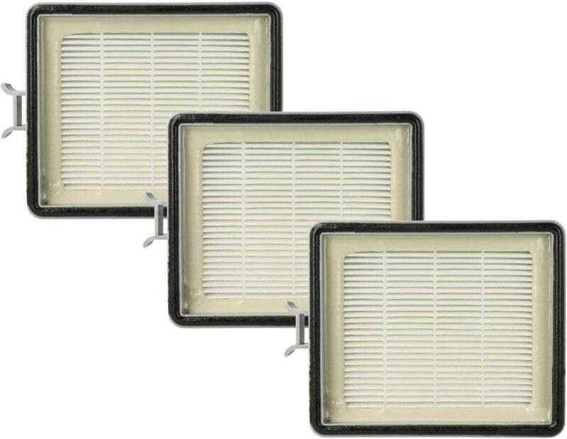 3x Staubsaugerfilter kompatibel mit Lux ap 11 Staubsauger - Abluftfilter Grau Weiß - Vhbw