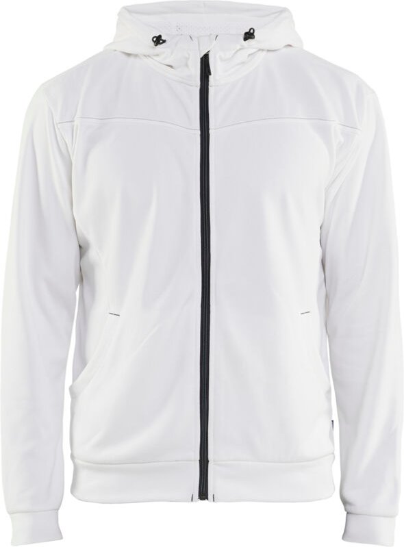 Arbeitskapuzen-Sweatshirt mit Reißverschluss 3363 - Weiß/Dunkelgrau L