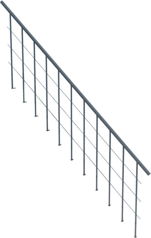 Minka Zweites Geländer für die Raumspartreppen Comfort Top und Comfort Top Turn Grau