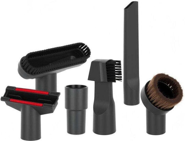 Staubsaugerzubehör, 6-teiliges Staubsaugeraufsatzset: Universal-Polsterbürste, Fugendüse, Matratzenbürste, Saugbürste mi...