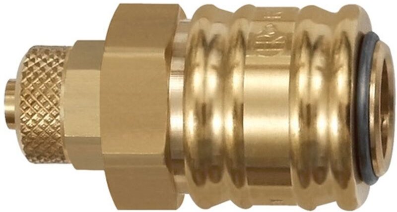 Schnellverschlusskupplung nw 7,2, ms blank, Schlauchanschl. 12x9 - Riegler