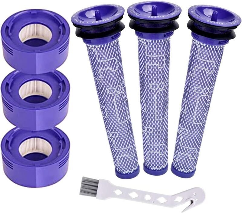Staubsaugerfilter für Dyson V8, waschbarer Filter für Dyson V7, Ersatzfilter für Dyson V7 und V8 Staubsauger, Nachmotorf...