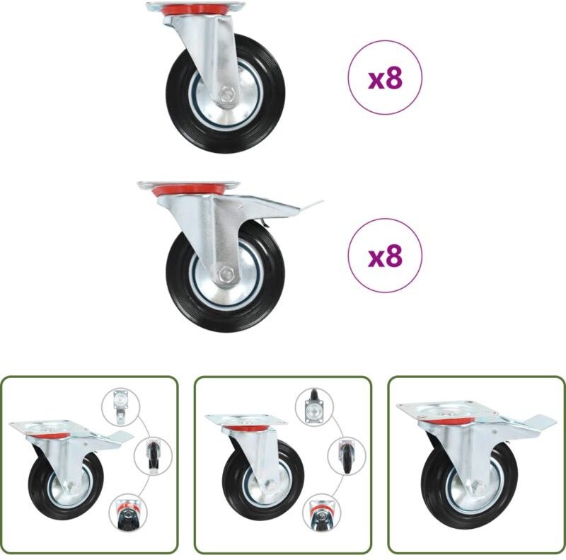 Lenkrolle 160 mm - 16 Stk. Lenkrollen 160 mm