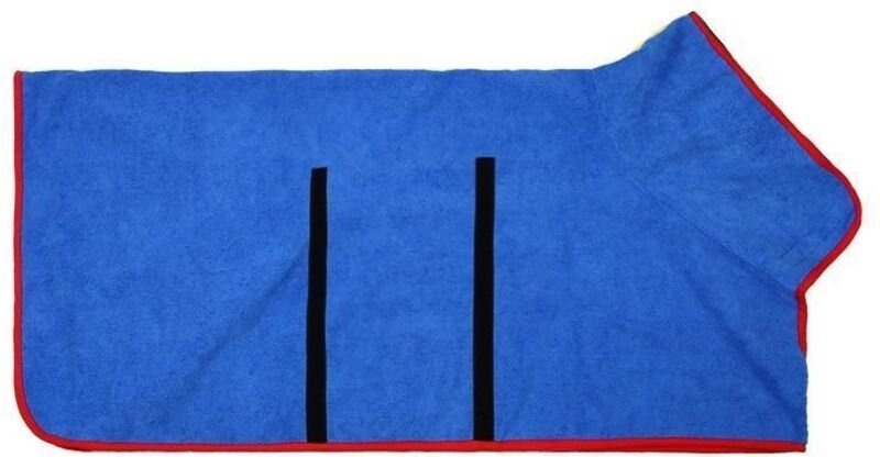 Bademantel für Hund - blau - Größe M
