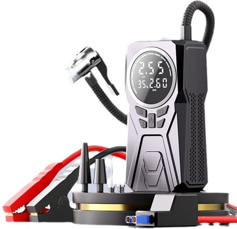 Starthilfegerät für Autobatterien mit Luftkompressor, multifunktionale Luftpumpe, 3000A Notstromversorgung für Starthilf...