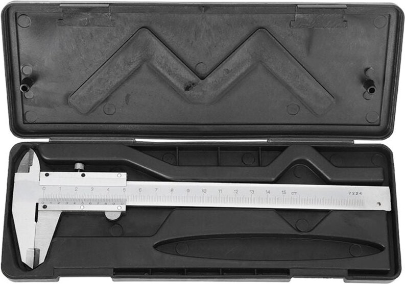 Thumbnail - Jeffergarden Messschieber aus Kohlenstoffstahl, Nonius-Lineal, 0–150 mm, hochgenaue DIY-Messung für den Haushalt