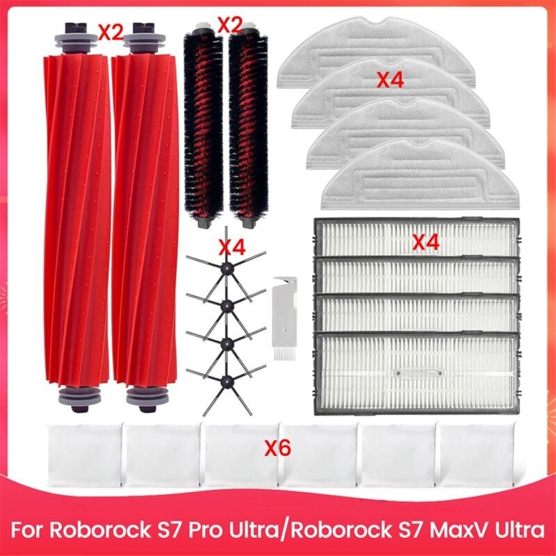 Zubehörsatz für S7 Pro Hauptseitenbürsten HEPA-Filter