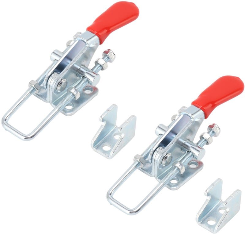 Verstellbare Kniehebelklemme, 2 Sets hochwertig verarbeiteter Halterungen, Kipphebelklemme mit Schnappverschluss für Kof...