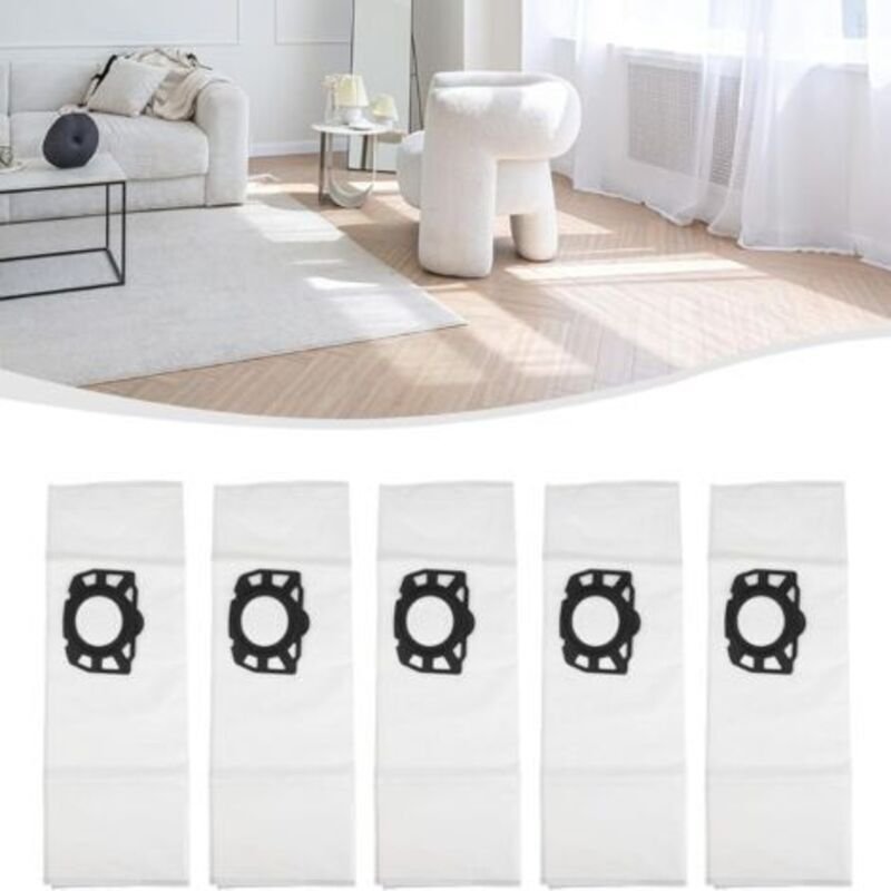 5er-Packung SE4002 Staubsaugerbeutel für WD2/WD3/KWD3, passend für Kärcher Staubsauger, Ersatzbeutel
