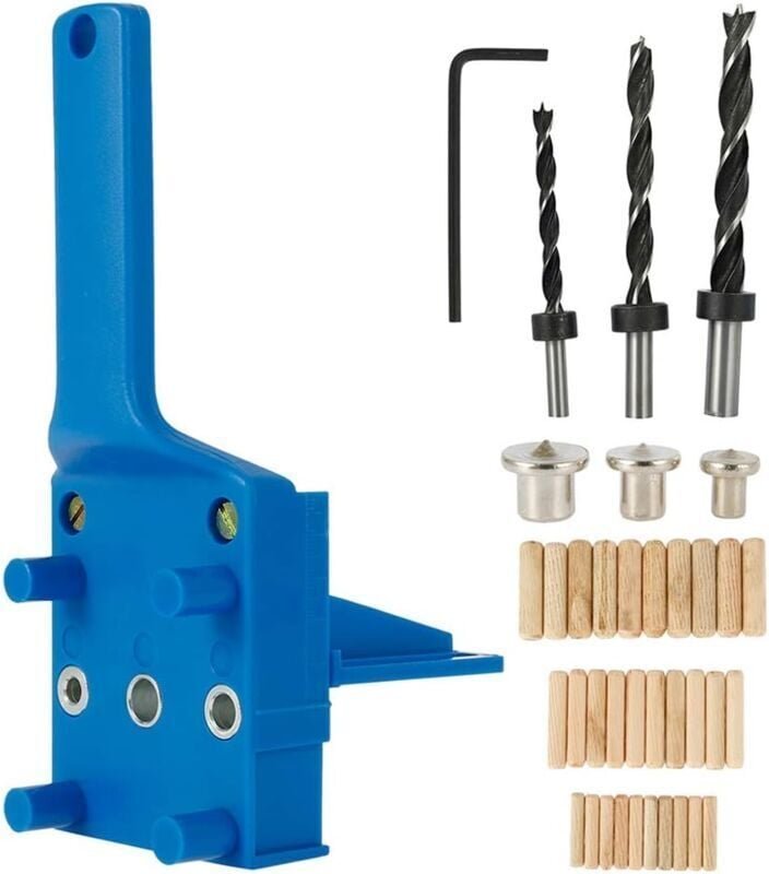 41-teilige Taschenlochlehre, 6/8/10 mm gerades Bohrführungsset für Holz, Zimmerei-Dübellehre mit geradem Loch, tragbares...