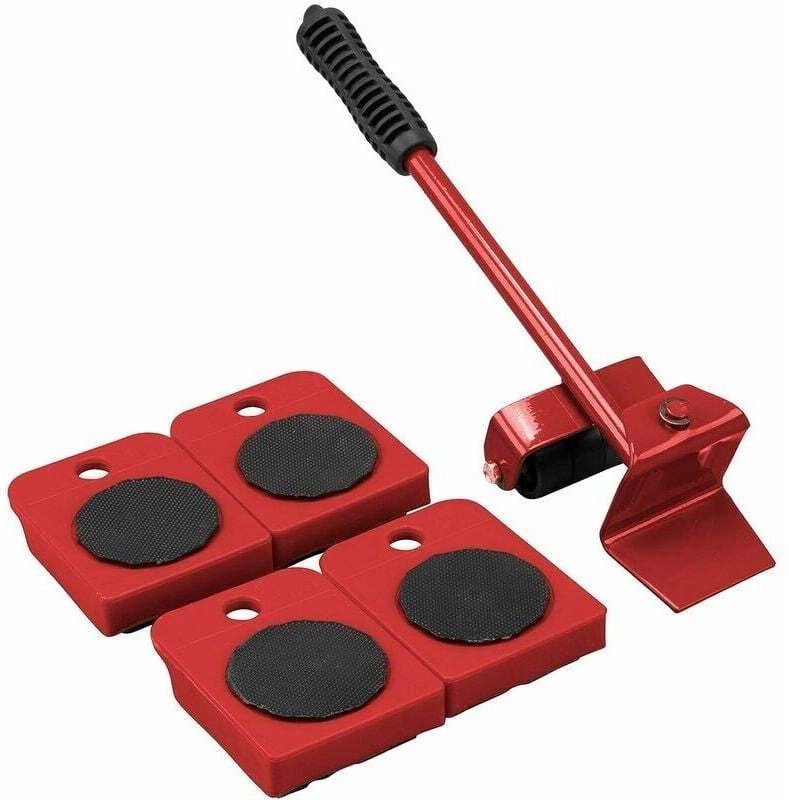 Möbeltransportset, Möbelheber/Türheber, mit 1 Möbelheber, der 150 kg heben kann, und 4 Rollen zum einfachen Bewegen von ...