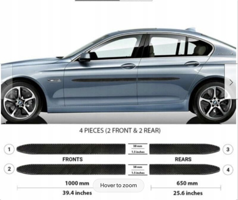 BMW 5 2010–2016 – SCHWARZE Seitentürverkleidungen