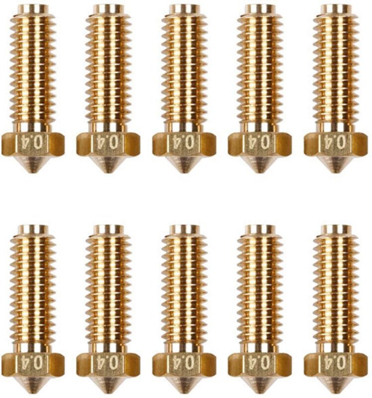 0,4 mm Hochtemperatur-Verschleißfeste 3D-Druckerdüse, kompatibel mit Anycubic Kobra 2 (10 Stück)