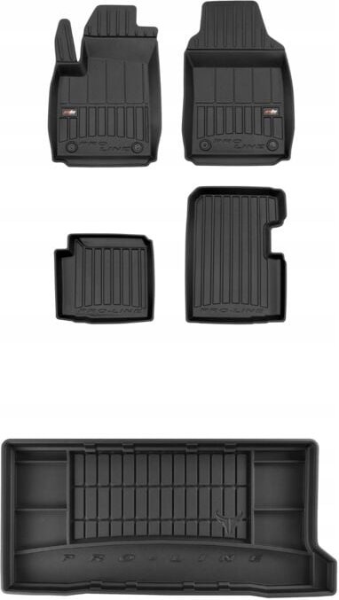 3D SET Fußmatten und Kofferraummatte Fiat 500 Hybrid Fließheck ab 2020