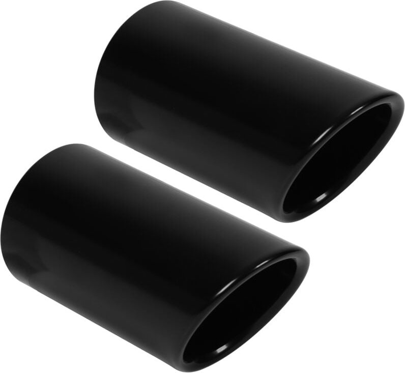 Stück glänzend schwarze Auspuffendrohre aus Edelstahl, Ersatzteil für A4 B8 Q5.