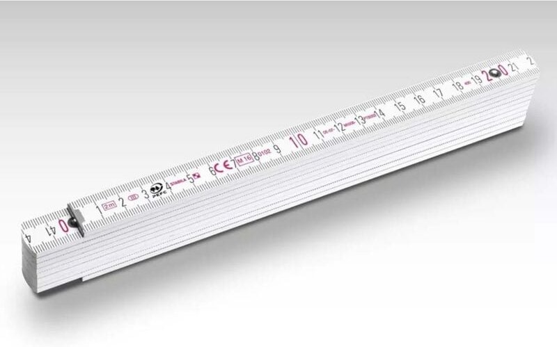 Gliedermaßstab 1407 Länge 2 m Breite 1,70 cm mm/cm eg iii Buchenholz weiß