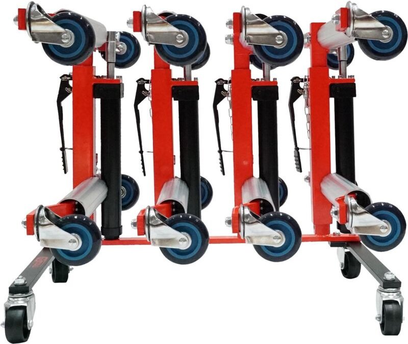 performance Aufbewahrungsgestell mit vier hydraulischen Rangierhilfen, 5-tlg