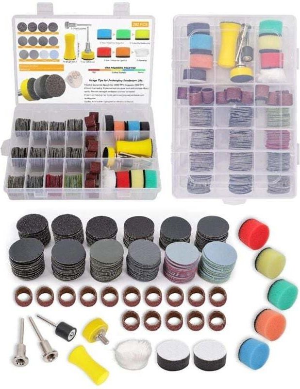 268 disques et tambours de papier de verre de 1 pouce pour utilisation à sec et à l'eau, compatibles avec les ponceuses ...