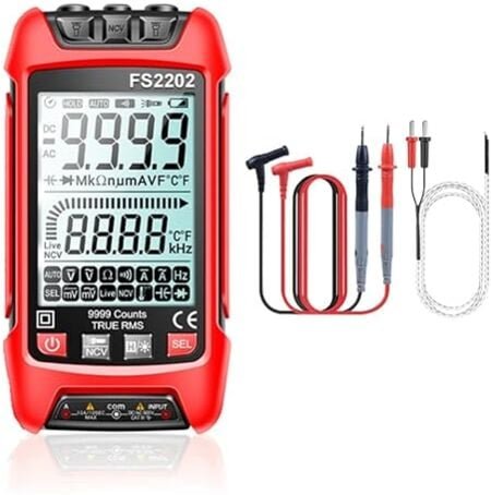Dolaso - Digitalmultimeter, 9999 Count trms Auto Range Voltmeter, misst präzise ac/dc Voltmeter Ampere Ohm