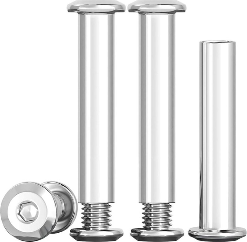 Packung mit 10 M6 x 35 mm Verbindungsschrauben - A2 V2A Edelstahl-Innensechskantschrauben - M6 Schrankverbinder - Für Mö...