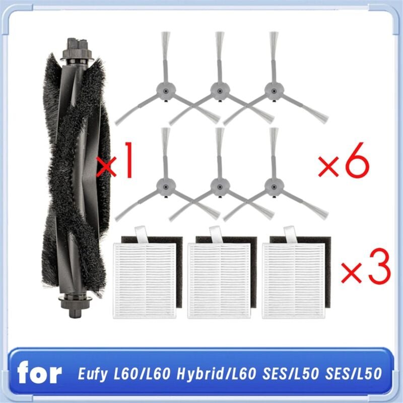 Hauptseitenbürste und HEPA-Filter für L60, L50