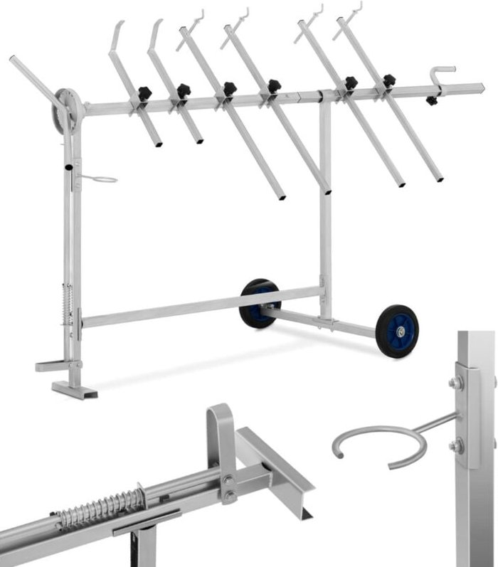 MSW - Lackierständer Drehlackierständer 6 Armig 360° Schwer Stahl Premium Autolack