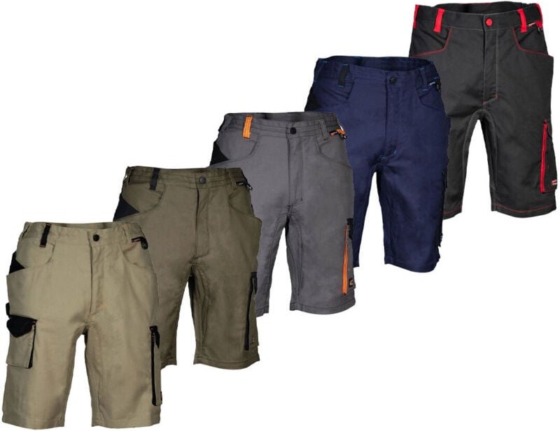 Cofra Liegi Kurze Multi-Pocket-Arbeitshose - 58 (EU) - Schlammfarbe