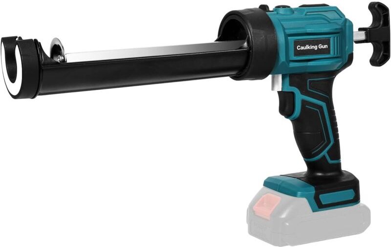 M-Akita 21V Akku-betriebene elektrische Silikon-Heißklebepistole, Heizpistole mit LED-Leuchten, 300ml Kartuschen, 4 Gesc...