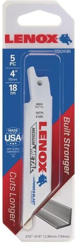 20552418R BIM-Säbelsägeblatt für Universalsanwendungen 102x19x0,9mm Sägeblatt-Länge 102 mm 5 s - Lenox
