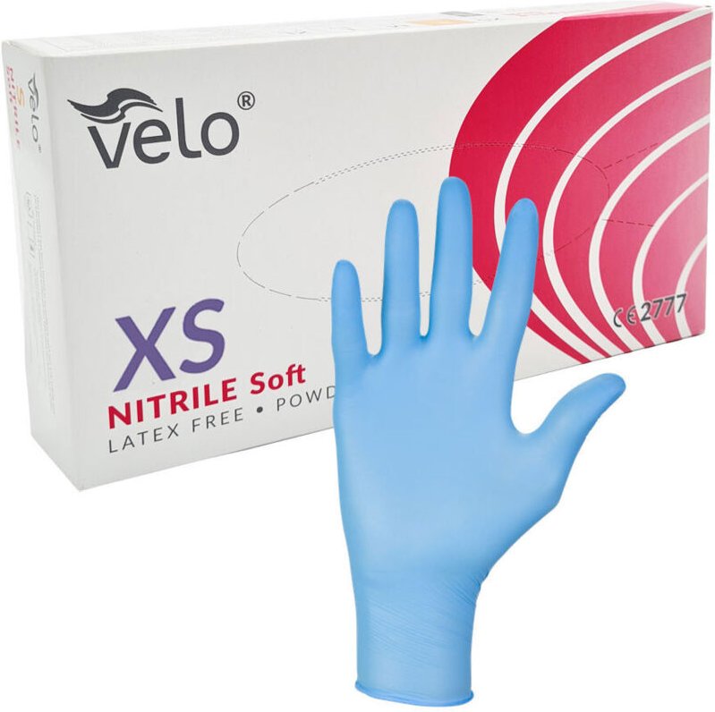 Nitrilhandschuhe XS blau Velo 100 Stück