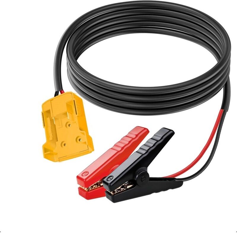 Starthilfekabelklemmen für 18-V-Batterie, 8 awg, tragbare Batterie, Auto-Starthilfe mit Werkzeug