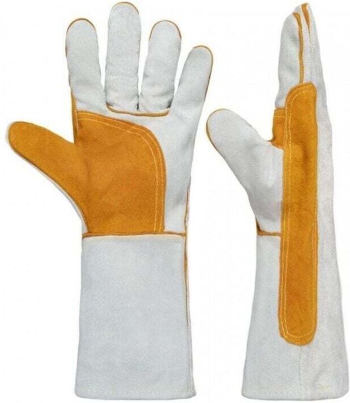 XVX - Guanti da saldatura lunghi Protezione da saldatura Isolamento termico Resistente all'usura 36 cm