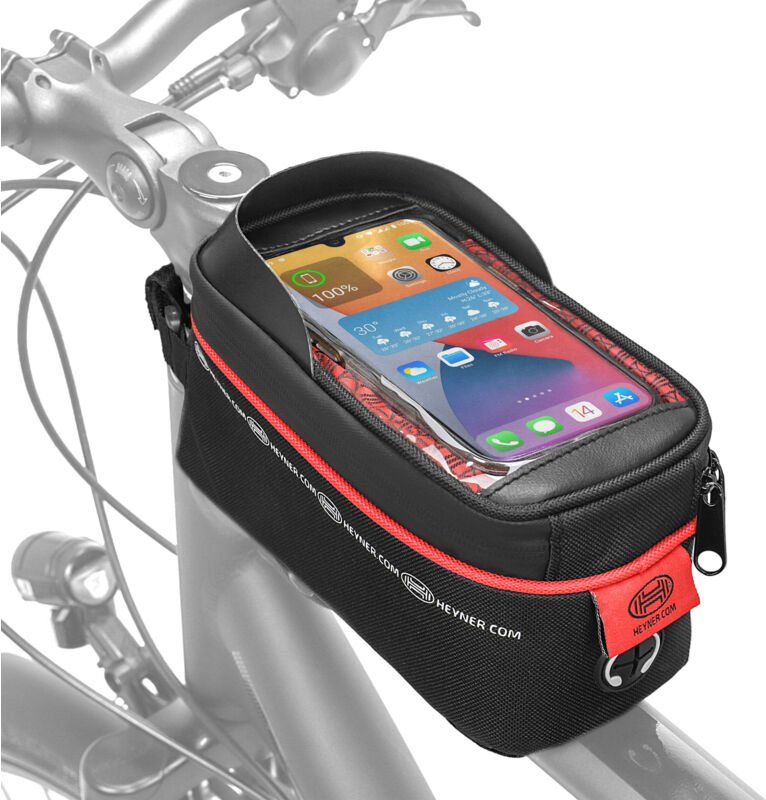HEYNER® Fahrrad Rahmentasche wasserdichte Fahrradtasche Lenkertasche für Smartphone bis 6,5 Zoll