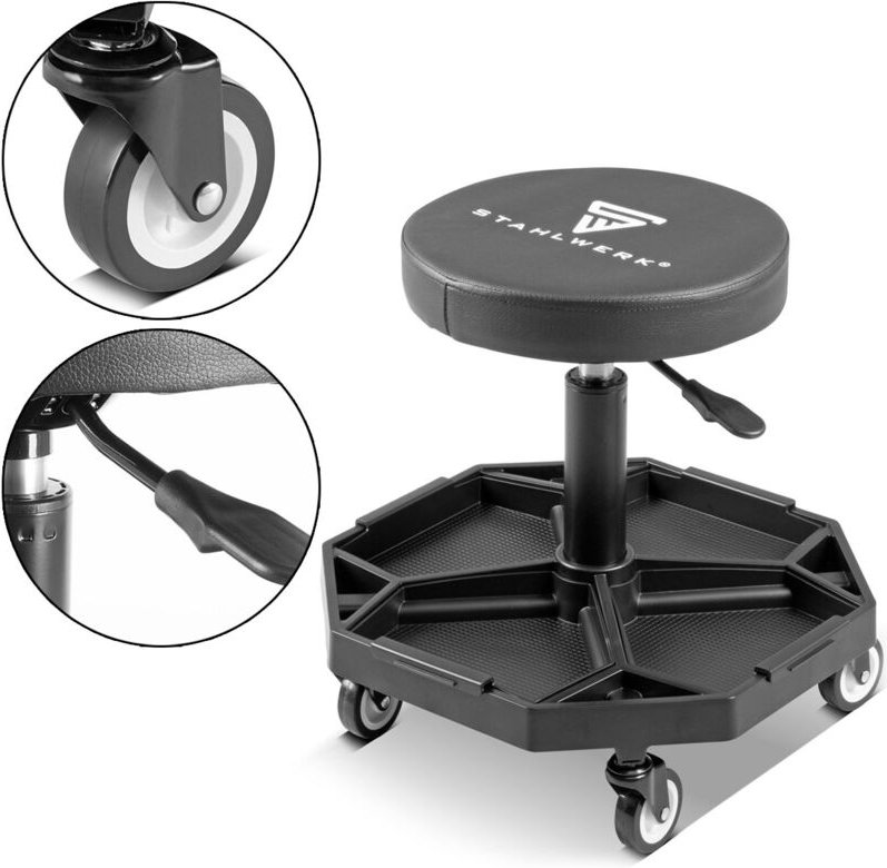 Werkstatthocker WRH-136 st bis 136 kg belastbar höhenverstellbar - Stahlwerk