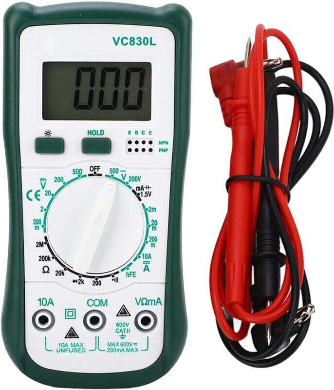 Multimètre Numérique de Poche Testeur Électrique Tension Courant Résistance Diode