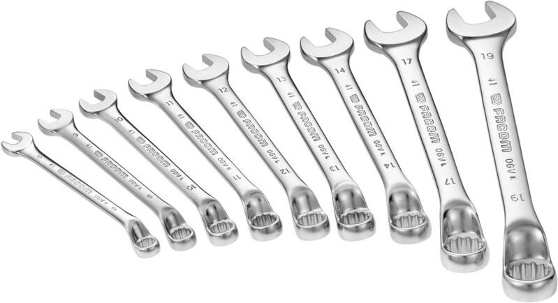 FACOM Ring-Maulschlüssel gekröpft 12-tlg.