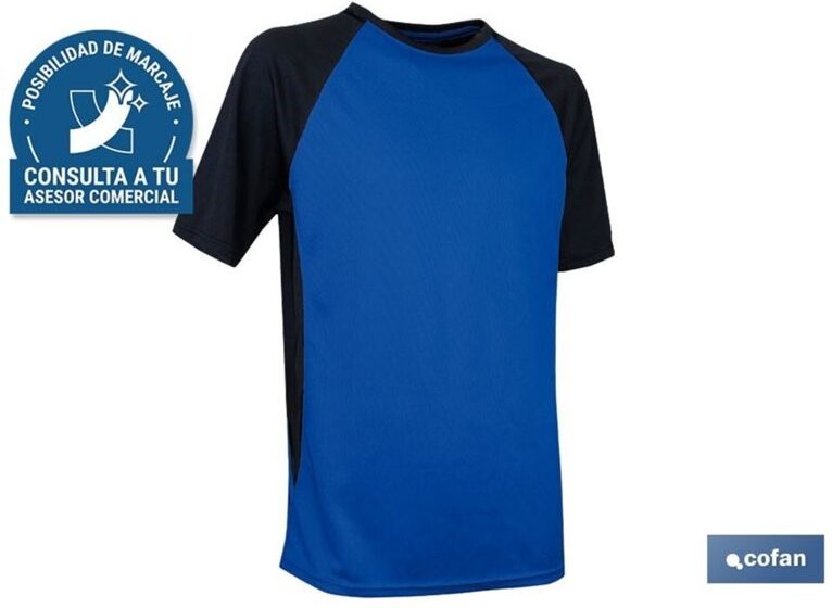 Atmungsaktives Pilote T-Shirt, blau und schwarz, 160 g/m², Größe XXXL