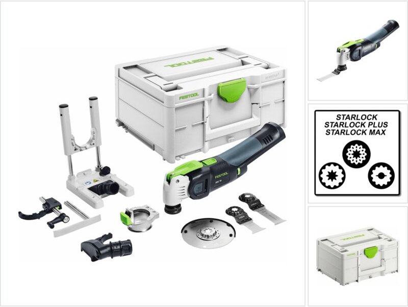 Akku-Oszillierer osc 18 E-Basic-Set vecturo, incl. Zubehör, Systainer - Festool