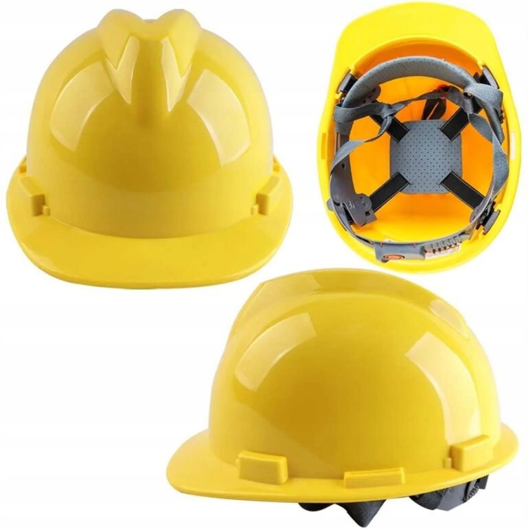 Schutzhelm, Bauhelm - gelb, aus HDPE