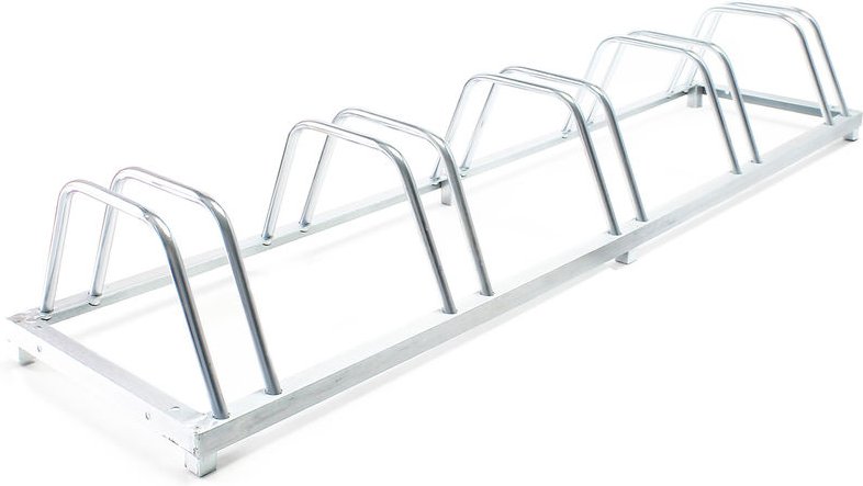 Wiltec Fahrradständer für 5 Fahrräder 158x39,5x22,5cm aus verzinktem Stahl und für Wandmontage geeignet Reihenparker Fah...