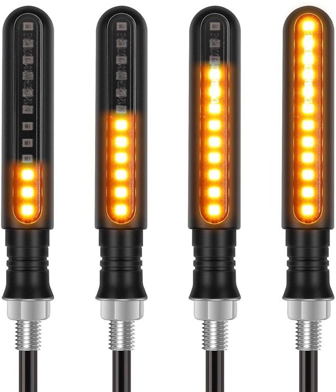 Stück Motorradblinker, dynamische Blinker, 12 V, für Motorrad, Roller, Quad, Cruiser, Offroad