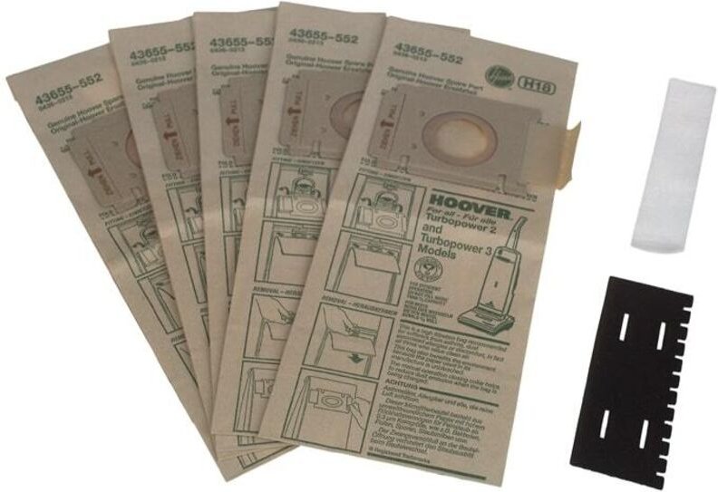 Kit 5 SACs + 2 Filtres H18 Turbopower 09173709 Hoover