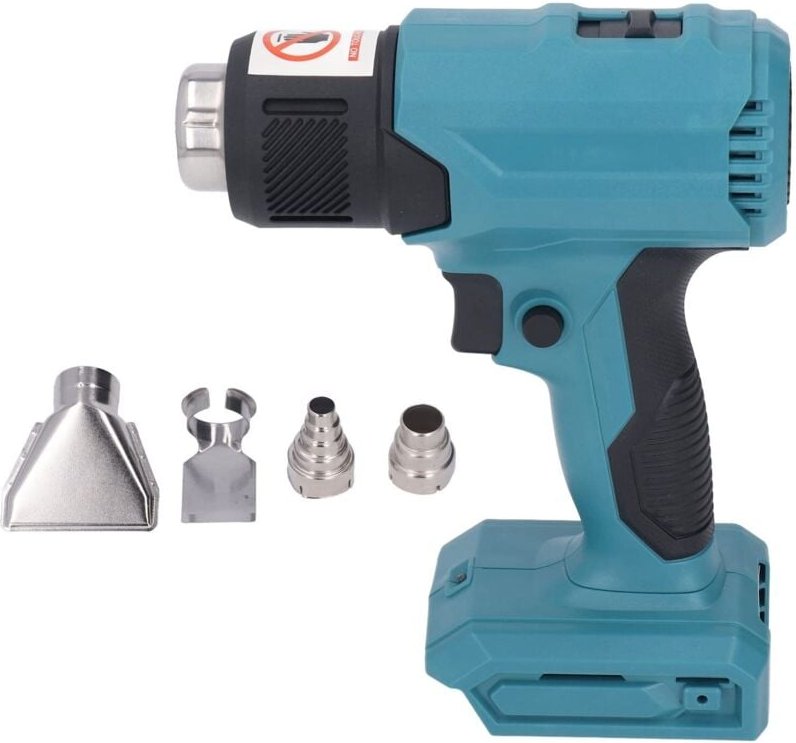 Wiederaufladbare Heißluftpistole mit Lithium-Akku, tragbare Heißluftpistole zum Schrumpfen von Folien (Blau)