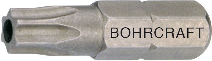 Bohrcraft - Bit-Einsatz Code 6150 1/4'sechskant tx 20/25 mm Torx® mit Bohrung