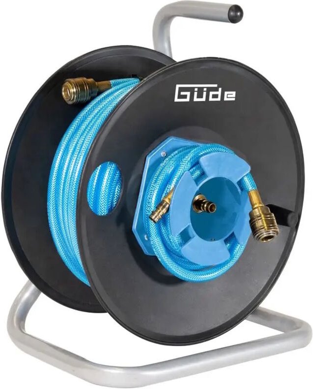 Güde Druckluft-Schlauchtrommel 20m, Druckluftschlauch-Abroller Schlauchaufroller