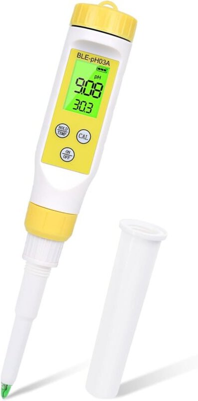 Lebensmittel-pH-Meter, hochpräzises digitales pH-Messgerät mit Punktionsmessung, hintergrundbeleuchtetem LCD-Display und...