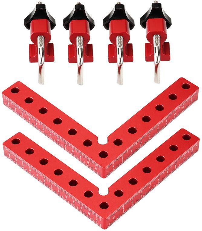 2 stücke Holzbearbeitungswerkzeug L-Form Fixture Board Positionierungsplatte Quadratisches Lineal 120 mm