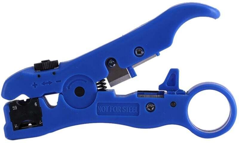 Vtizikl Pince coupante rotative pour câble coaxial, outil de dénudage pour câbles RG59, RG6, RG7, RG11